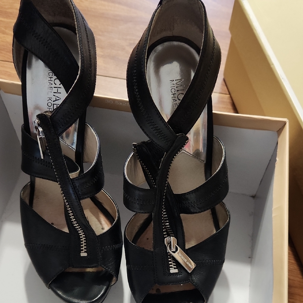 Michael Kors Black Strappy Heels